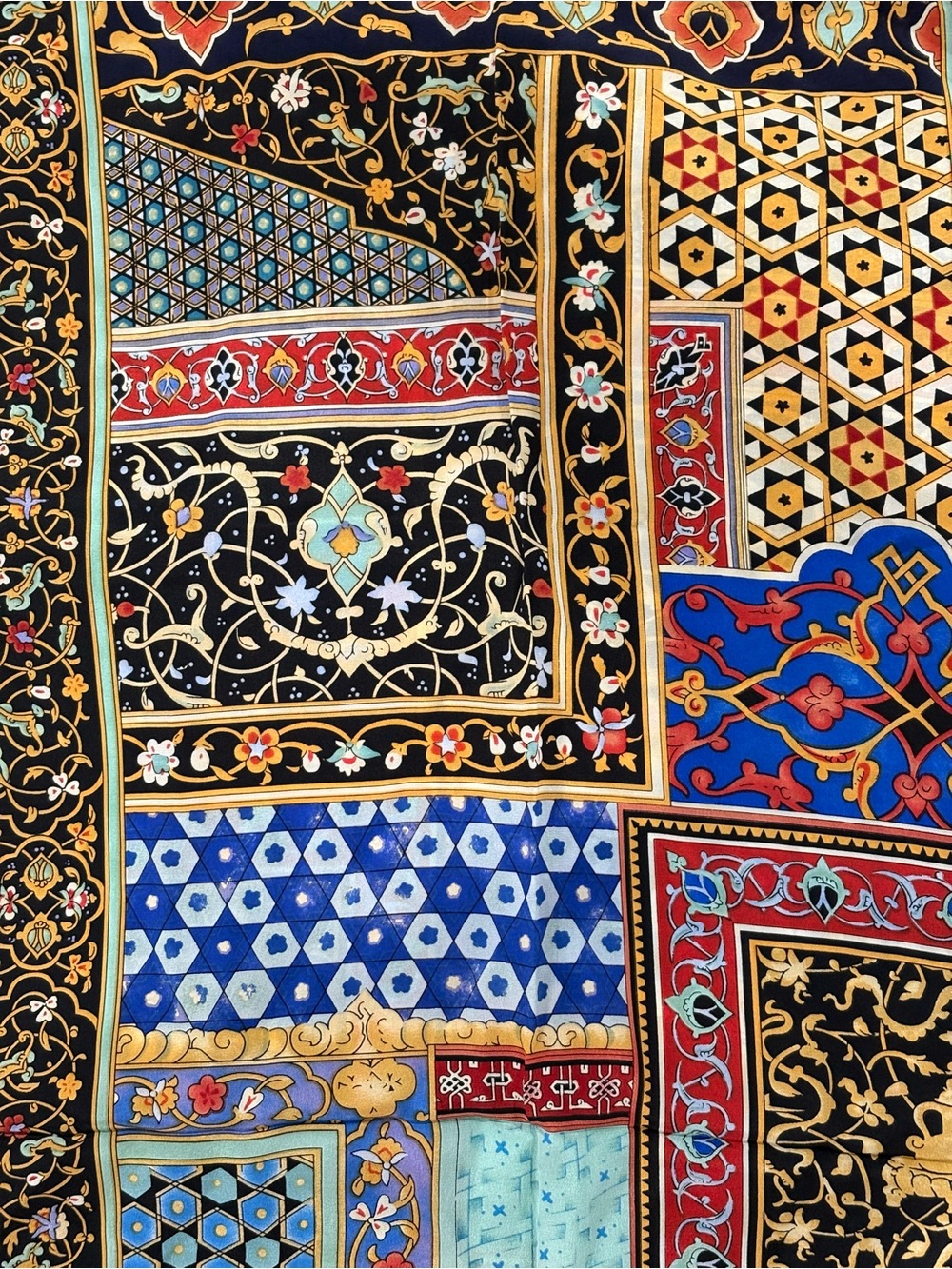 Vintage Metropolitan Museum of Art 100% silk scarf geometric Tezhip Islamic - Picture 4 of 10